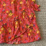 Gap  Pink Floral Ruffle Wrap Skirt Photo 2
