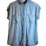 Cloth & Stone  Anthropologie Denim Indigo Blue Button Down Boxy Shirt #1927 Photo 0