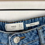 Mango  Regina Slouchy Jeans Womens 10 Blue Medium Rise Denim Cotton Tapered Leg Photo 4