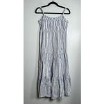 Aerie  Striped Tiered Maxi Dress Small Blue Neutral NEW Casual Coastal Nautical Photo 1