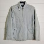 Ralph Lauren Lauren Light Blue Suede Leather Womens Jacket Size M Photo 3