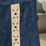 Anna Grace Western Faux Suede A Line Skirt Navy Blue Cowboy  Womens Small Mini Photo 4