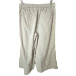 Banana Republic  Factory Linen Blend Wide Leg Cropped Pull-On Pants in Flax Sz M Photo 6