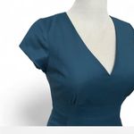 J.Crew  teal dress Super 120s Wool banquette sleek blue/green sheath sz 10 Photo 2