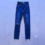 Pistola baggy jeans, dark denim, distressed high waist zip bottom size 23 Photo 2