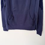 Lululemon [] Midnight Navy Blue Floral Flock Pullover Sweatshirt Thumbholes Sz 12 Photo 4