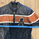 Vintage Harley Davidson Womens Victory Lane #1 Leather Jacket Size Small Heavy Black Photo 10