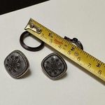 Monet Lot Of 2 Signed Purple Clip On Earrings Signed And Napier Photo 4