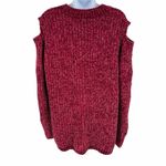 Nordstrom 2/$30 Jodifl Cut-Out Cold Shoulder Crewneck Long Sleeve Knit Chenille Sweater Photo 6