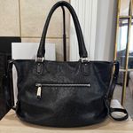 Cole Haan Black Python Leather Snakeskin Medium Crossbody Shoulder Bag Purse Photo 3