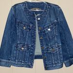 Vintage Ralph Lauren Jean Jacket Women’s Size M RL Denim Band Collar Jacket Blue Size M Photo 5