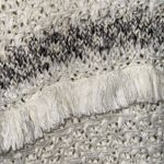 Loft  Cream Open Crochet Knit Drop Shoulder Short Sleeve Fringe Sweater Lg NWT Photo 6