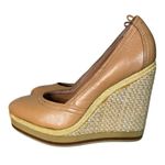 Bacio 61 Shoes Womens 9 W Wide Tan Espadrille Wedge Preppy‎ Neutral Minimalist Photo 1
