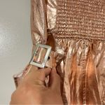 Urban Outfitters  Tara Metallic Rose Belted Pockets Strapless Romper Size L NWOT Photo 7