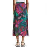 Farm Rio ANTHROPOLOGY Midnight Leaves Midi Skirt, Size Small, (2/4), NWOT Photo 1