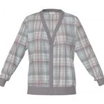 LuLaRoe NWT  Cheryl Cardigan Gray and Mauve Plaid Top Size 2XL Photo 0