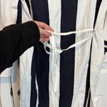 ZARA SRPLS black white midi contrast stripe shirt dress size small Photo 10