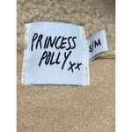 Princess Polly Women's Beige Tan Sherpa Faux Suede Teddy Moto Coat Jacket Size S Photo 2