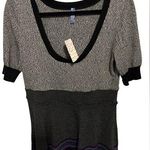 Free People  grey short sleeve peplum shirt size large nwt Photo 0