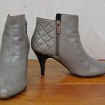 Brooks Brothers Ladies' Grey Leather Heeled Ankle Boots 9 Photo 0