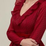 Rachel Parcell  Burgundy Tiered Long Sleeve Dress.Sz 4. Photo 3