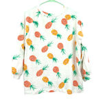 Loft  size medium pullover sweater sweatshirt‎ white all over pineapple print Photo 1
