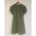 Madewell NEW Jacquard Puff-Sleeve Mini Dress in Gingham Check Size S Photo 6