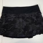 Lululemon Sz 6 Pace Rival Skirt No Panels 13" Incognito Camo Multi Grey Black Photo 2
