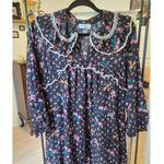 sz 40 black Hofmann copenhagen Bea floral ruffle dress Victorian Vtg look Size M Photo 5