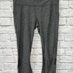 Lululemon Pace Rival Crop Heathered Gray Coal Boom Juice Size 10 Side Pockets Photo 0