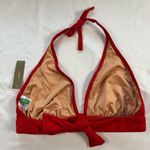 J.Crew NWT DD Halter Tie Back Bikini Top Red Size XXL Bold Beach Classic BY633 Photo 2