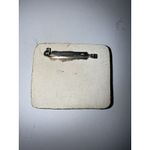 Handmade Clay Art Pin Wheel Barrel Flowers Roses Ceramic Brooch  Hand Painted VTG Photo 1