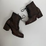 Freebird Cavalier Boots Combat Leather Lace Up Lugged Boho Western Brown Green Size 10 Photo 4