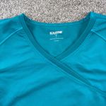 Scrubstar  Teal Wrap Scrub Top‎ Womens Medium Medical Uniform Short Sleeve Photo 1