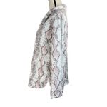 Calvin Klein  Medium Sweatshirt Snake Print Cowl Neck Stretch Long Sleeves Slits Photo 4