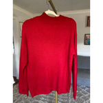 ASTR Women's  The Label Red Cutout Mock Neck Ribbed Sweater Size L Photo 3