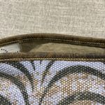 Myra Bag Messenger Cotton Leather Green Brown Blue Pockets Hand Bag Purse Photo 1