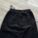 NWT Chartou Collection Sz 8 Black Corduroy Skirt Pull On Elastic Waist Photo 6
