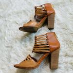 Dolce Vita Camel Brown Heeled Sandals 7.5 Tan Photo 2