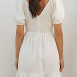 ALAMOUR THE LABEL Andrey Mini Dress, White, Medium White Photo 4