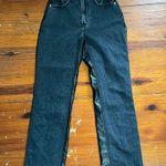Abercrombie & Fitch Abercrombie denim faux leather curve Love Ultra High Rise Ankle Straight Jean 0R Photo 0