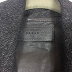 BLANK NYC Private Practice Mixed Media Drape Zip Jacket Grey Medium Faux Leather Photo 5