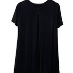 Chico's NWT Women's Knit Kit Laser Cut Short Sleeve Top in Black Size Small Photo 3