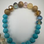 Twilight Gypsy Collective Beaded turquoise White stretch bracelets Boho tassels Blue Photo 10