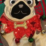 Christmas Sweater Puppy Dog Santa Hat Red Green Womens Medium 33 Degrees Comfy Photo 10