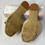 Loft  Women's Pom Pom Raffia Slides/Sandals Tan/Multi-8 Photo 5