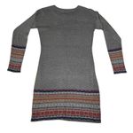 Poof! Poof Sweater Dress Knit Long Sleeve Patterned Trim Casual Comfy Large‎ Photo 2