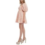Bardot Kehlani Puff Sleeve Floral Mini Dress Pink Size M Photo 2