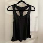 American Eagle Black Floral Lace Racerback Tank Top Photo 3