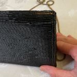 VINTAGE 1960’s Walborg Clutch Purse with Brass Crossbody Strap Black Photo 6